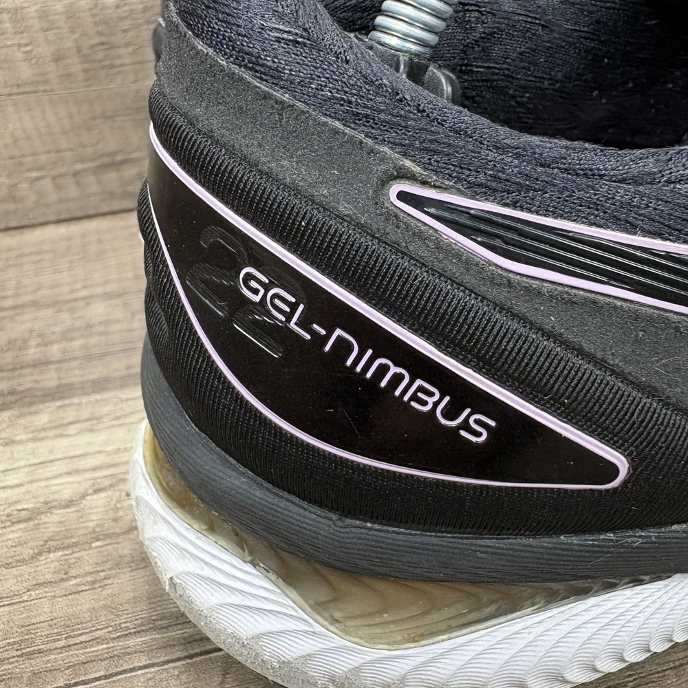 Asics Gel-Nimbus 22 Gray Purple Womens US Size 7.5 EUR 39 1012A587 Running Shoes